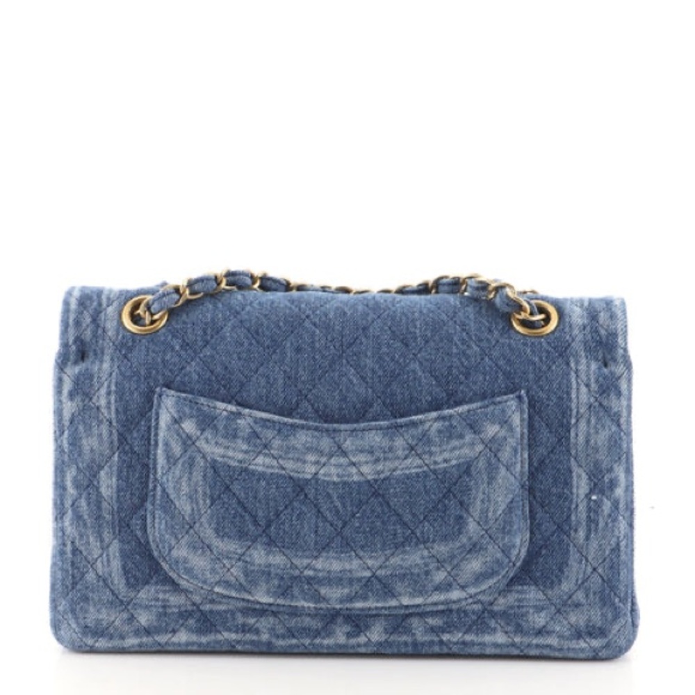 Blue Quilted Shoulder Bag - Picture 3 of 6